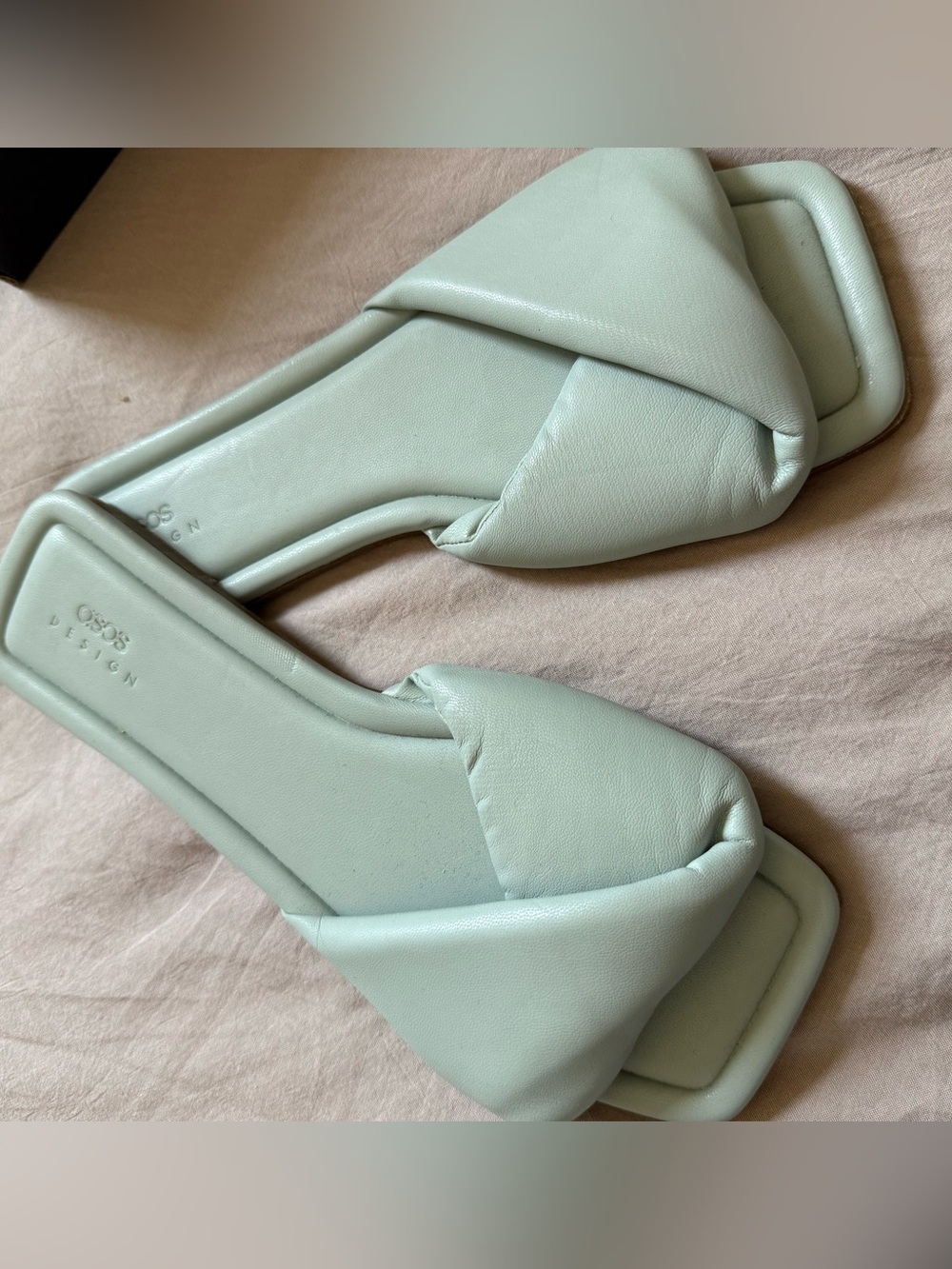 ASOS design Fine Tune Square toe flat sandals